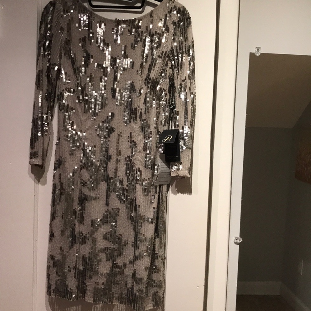 NWT Adrianna Papell Beaded Cocktail Dress